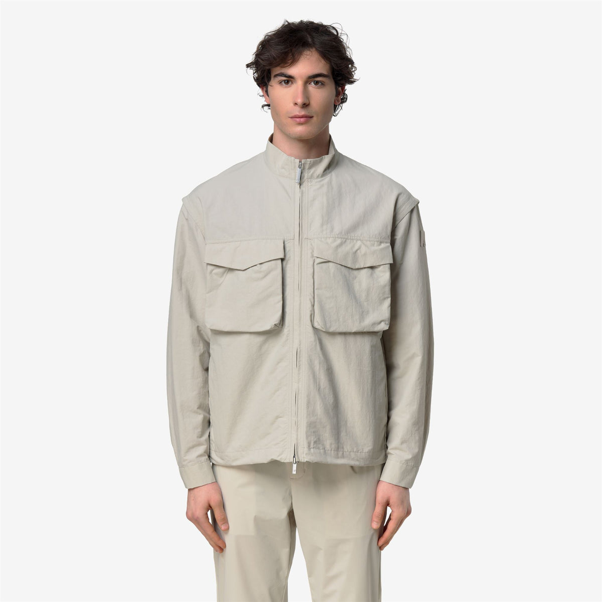 Jackets_Man_ORIAN COTTON BLEND_Short_BEIGE LT - Commercial 4