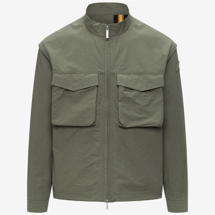 ORIAN COTTON BLEND - Jackets - Short - Man - GREEN LICHEN 1