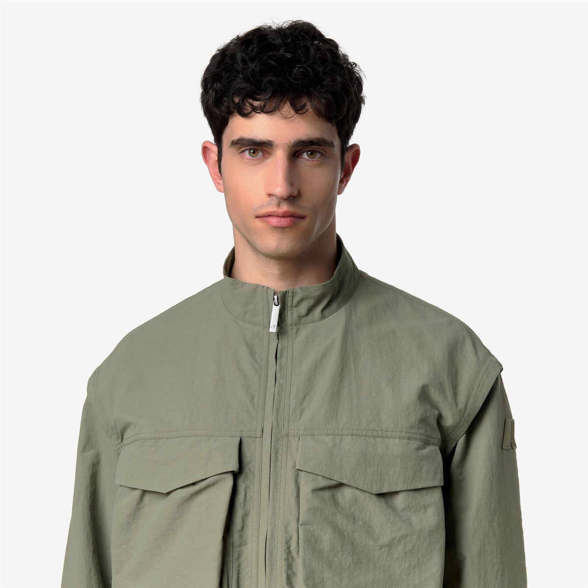 Jackets_Man_ORIAN COTTON BLEND_Short_Green Lichen - Commercial 7