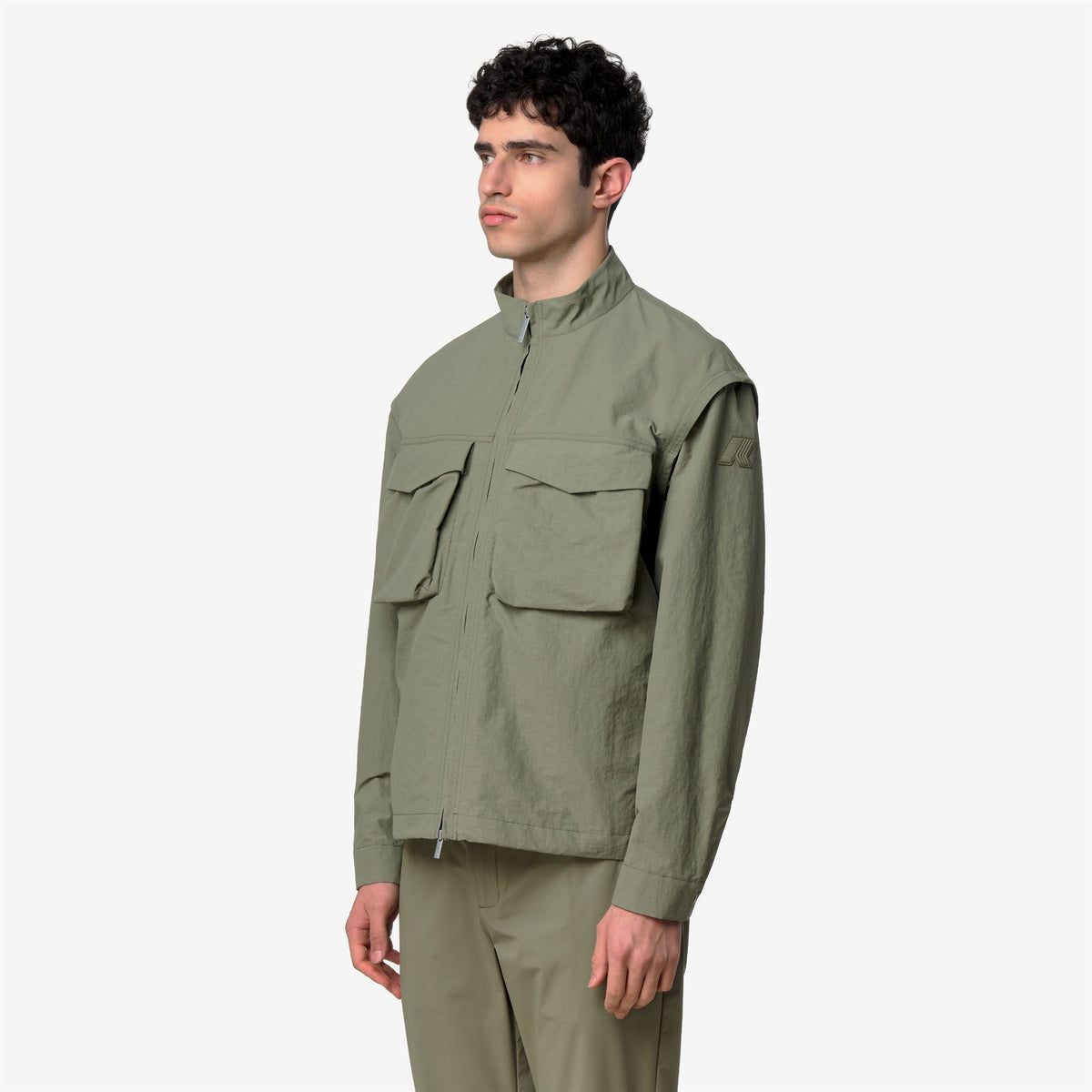 Jackets_Man_ORIAN COTTON BLEND_Short_Green Lichen - Commercial 5