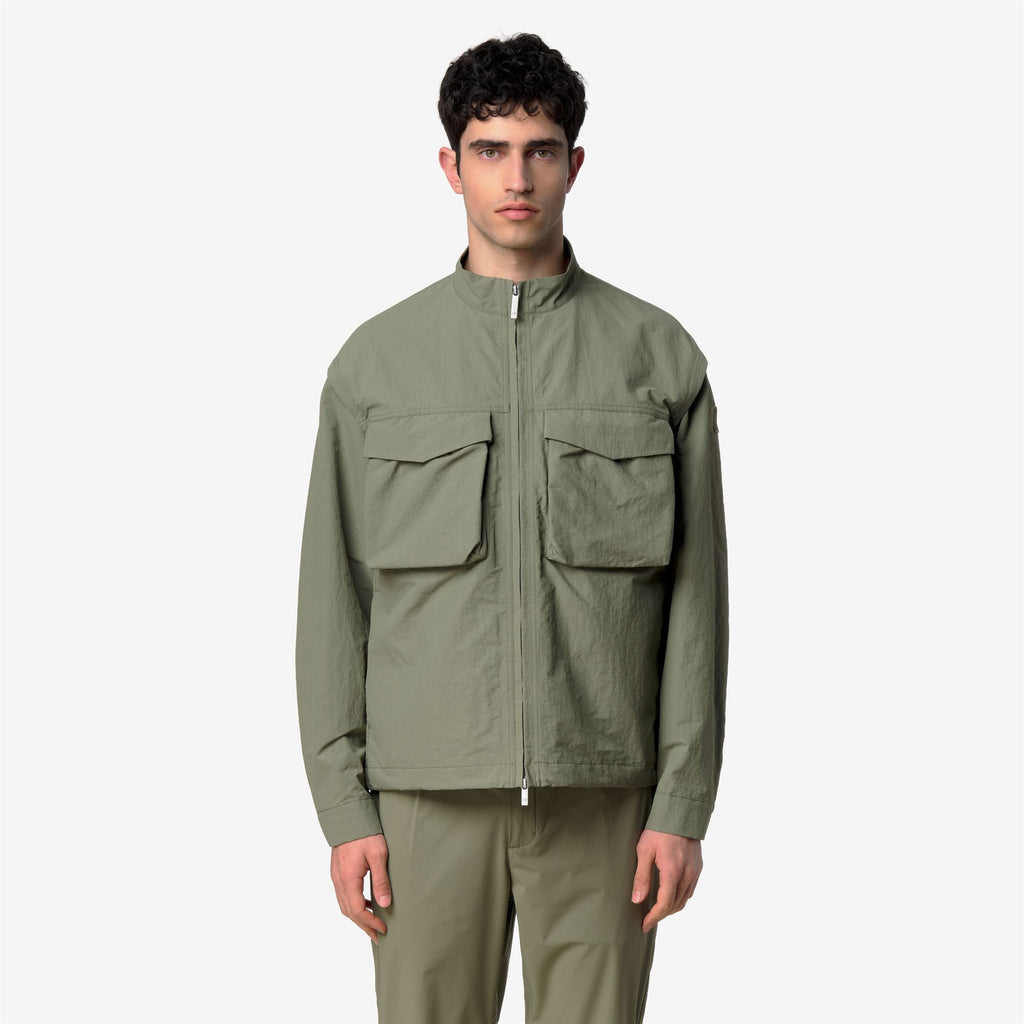 Jackets_Man_ORIAN COTTON BLEND_Short_Green Lichen - Commercial 4