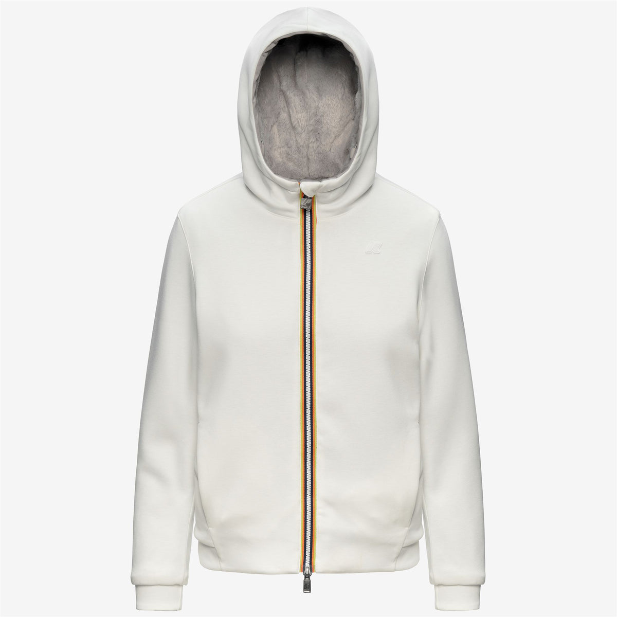 Fleece_Woman_DEVA LIGHT SPACER FUR DOUBLE_Jacket_White Natural - Fur - Commercial 1