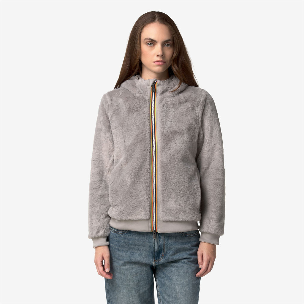 Fleece_Woman_DEVA LIGHT SPACER FUR DOUBLE_Jacket_White Natural - Fur - Commercial 3