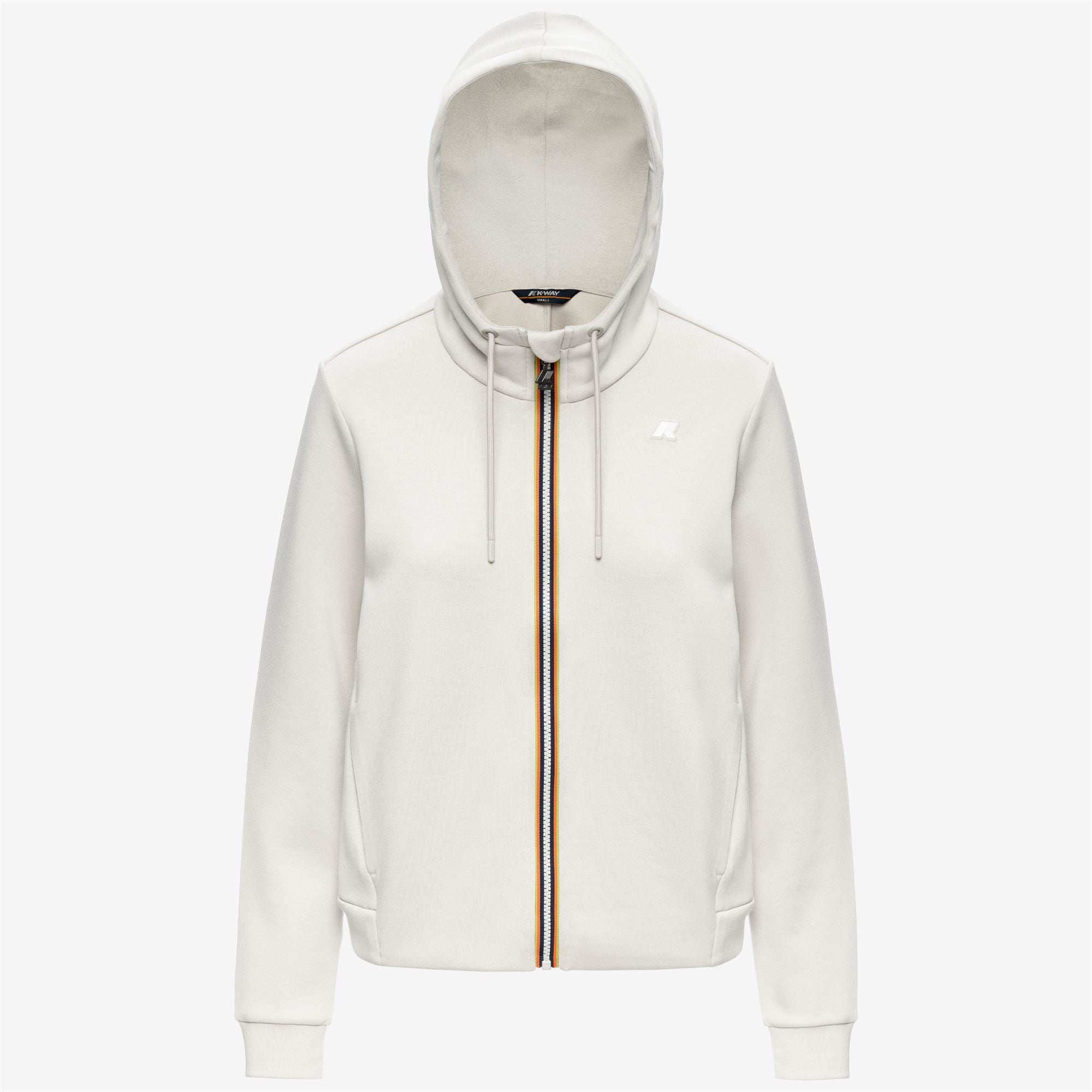 Fleece_Woman_DEVA LIGHT SPACER_Hoodie Full Zip_White Natural - Commercial 1