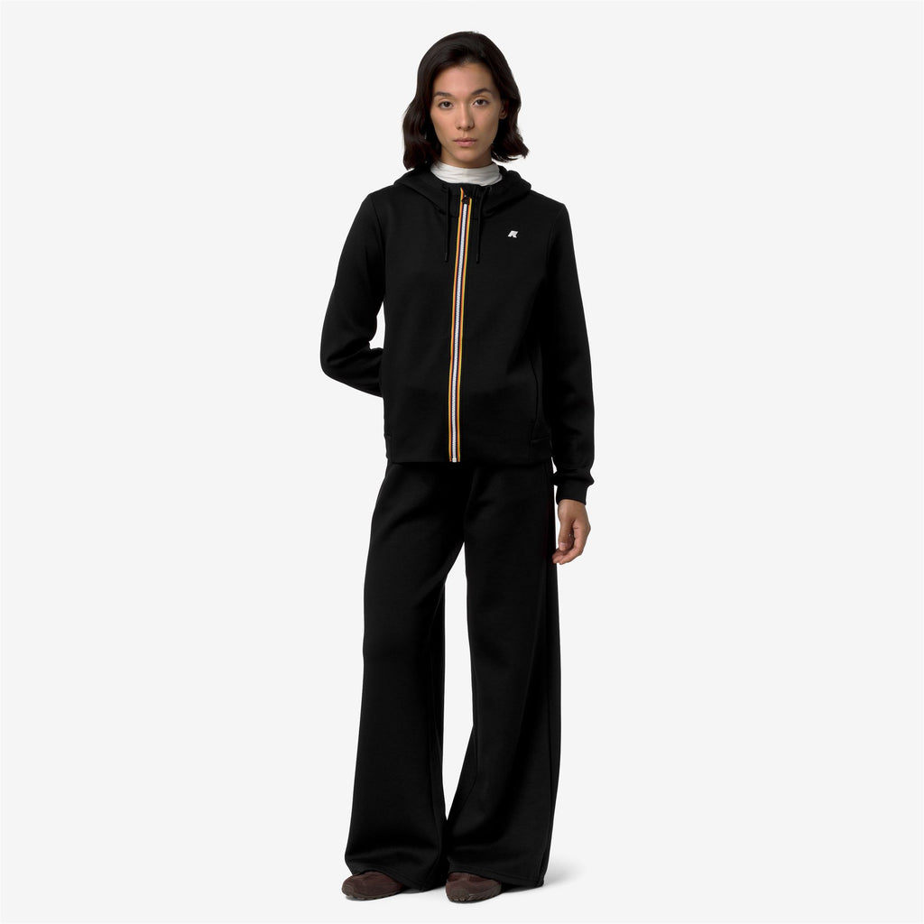 Fleece_Woman_DEVA LIGHT SPACER_Hoodie Full Zip_Black Pure - Black Pure - Commercial 7