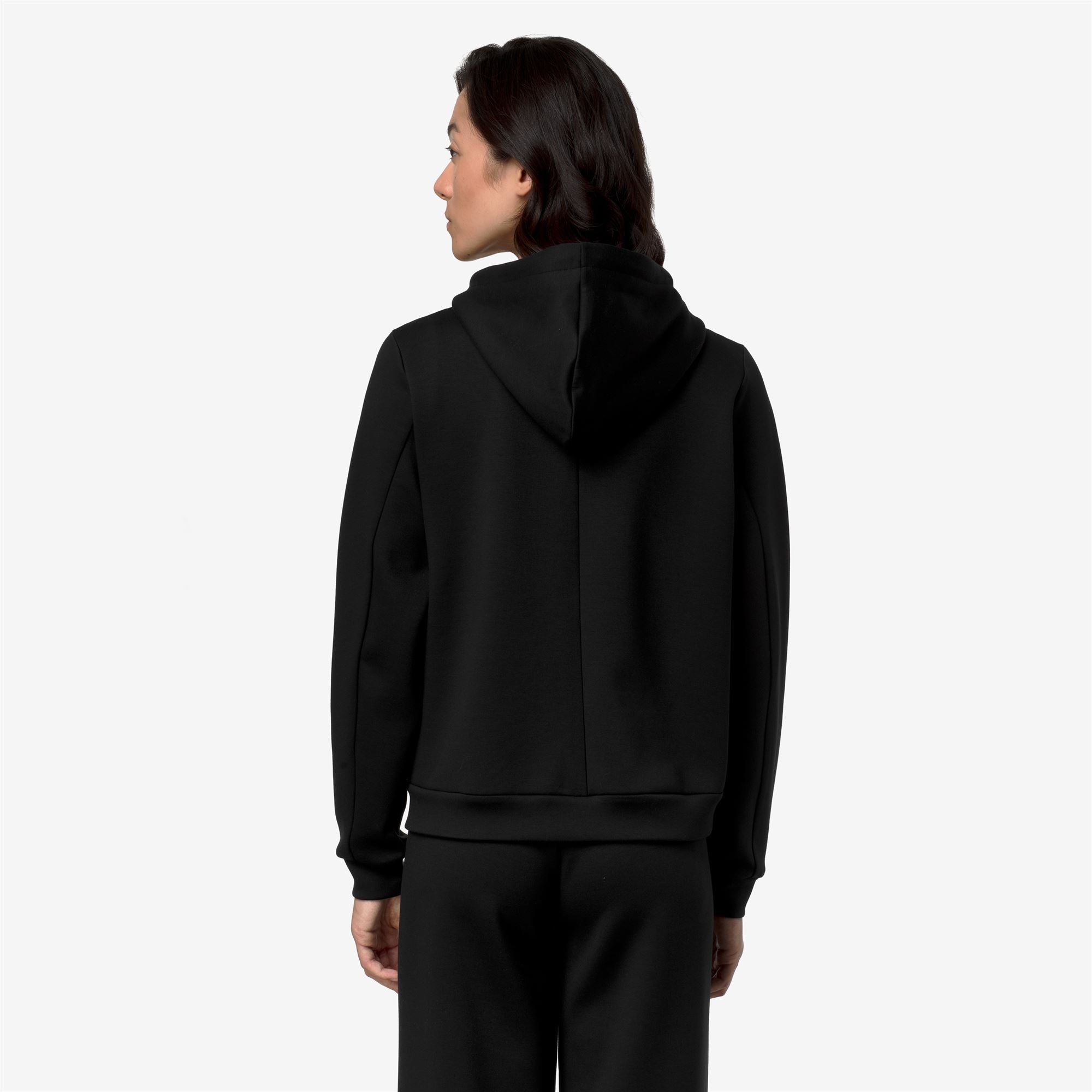 Fleece_Woman_DEVA LIGHT SPACER_Hoodie Full Zip_Black Pure - Black Pure - Commercial 6
