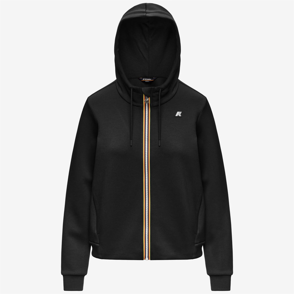 Fleece_Woman_DEVA LIGHT SPACER_Hoodie Full Zip_Black Pure - Black Pure - Commercial 1