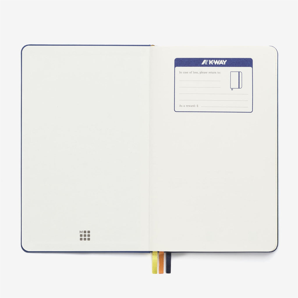 Notebook Unisex NOTEBOOK MOLESKINE FOR K-WAY Notebook BLUE ROYAL MARINE Dressed Front (jpg Rgb)	