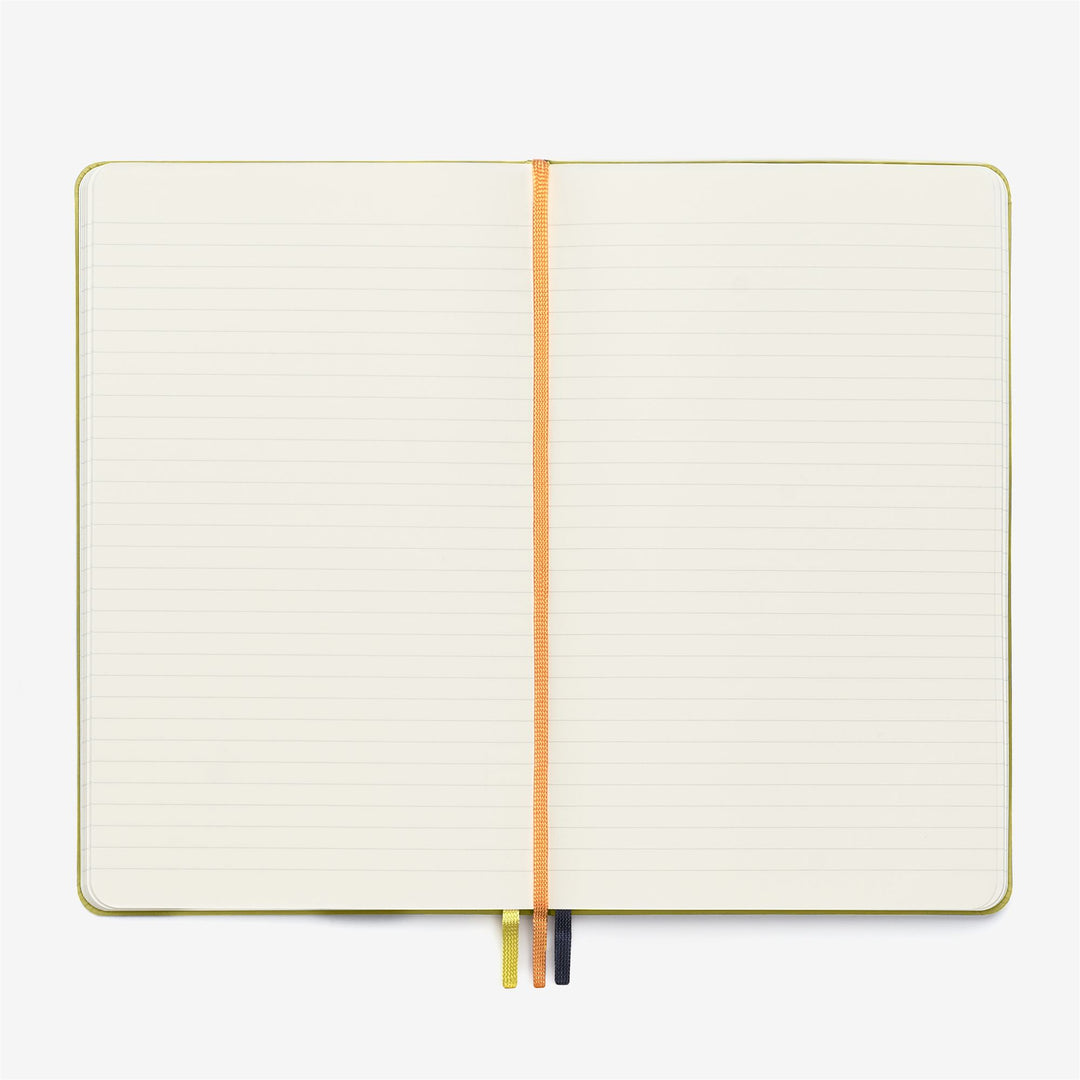 Green unisex K-Way Moleskine Fabric Notebook with Elastic Closure main