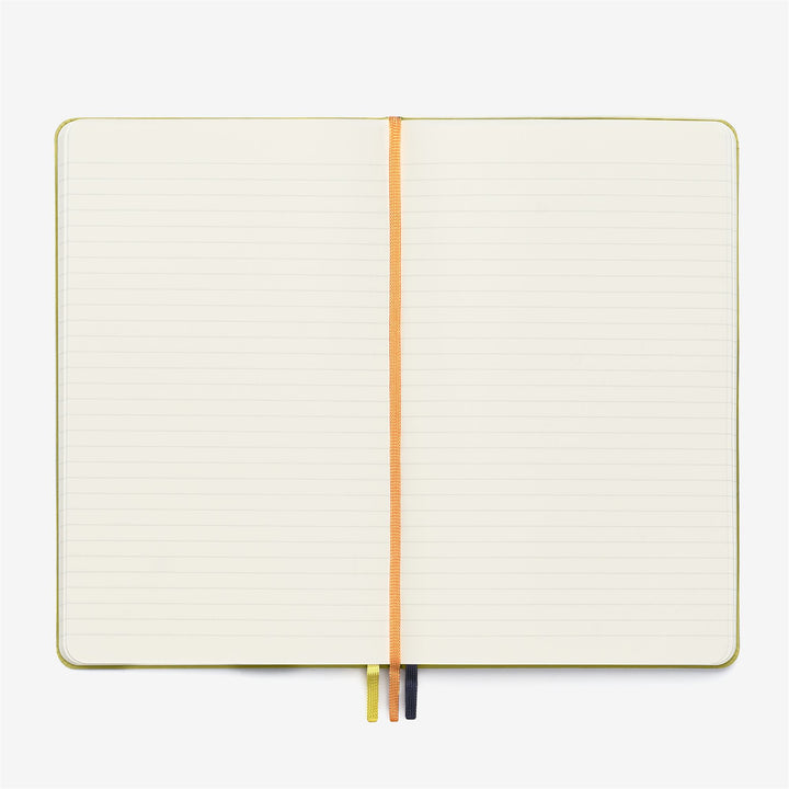 Green unisex K-Way Moleskine Fabric Notebook with Elastic Closure 3