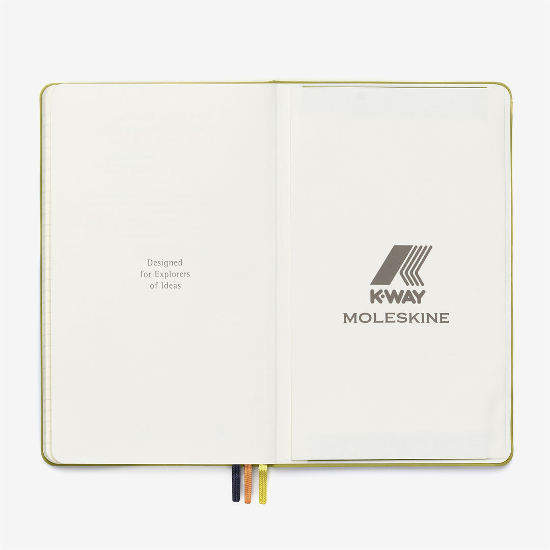 Green unisex K-Way Moleskine Fabric Notebook with Elastic Closure main
