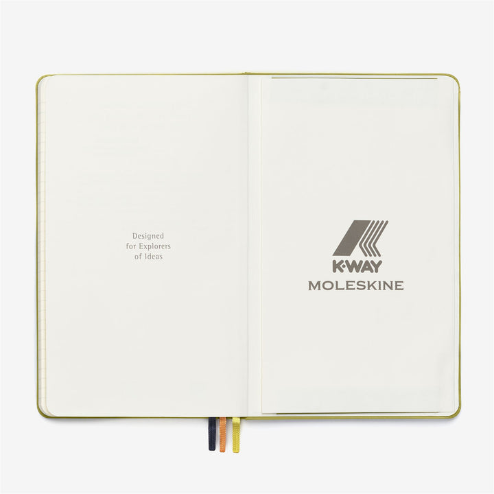 Green unisex K-Way Moleskine Fabric Notebook with Elastic Closure 4