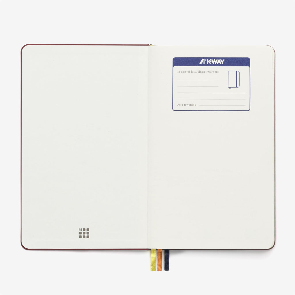 Notebook Unisex NOTEBOOK MOLESKINE FOR K-WAY Notebook RED SYRAH Dressed Front (jpg Rgb)	