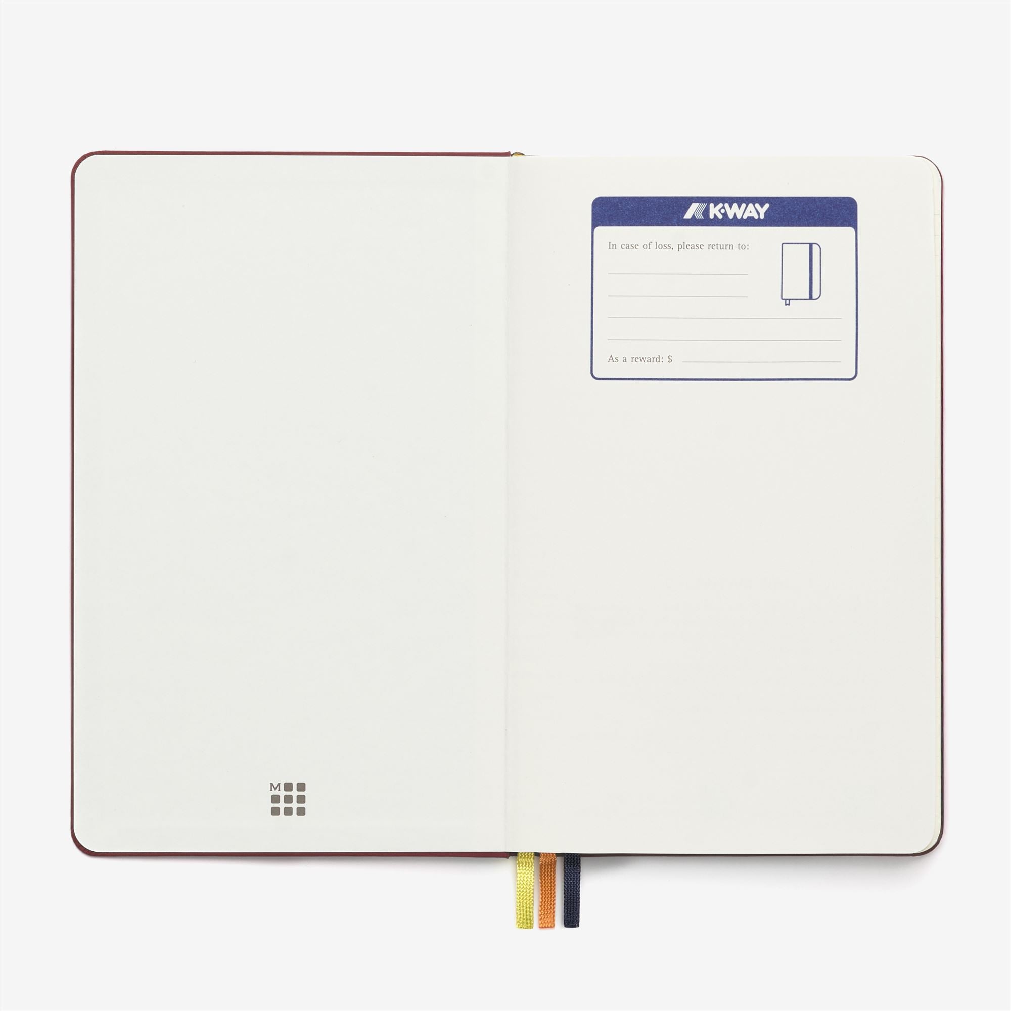 Notebook Unisex NOTEBOOK MOLESKINE FOR K-WAY Notebook RED SYRAH Dressed Front (jpg Rgb)	