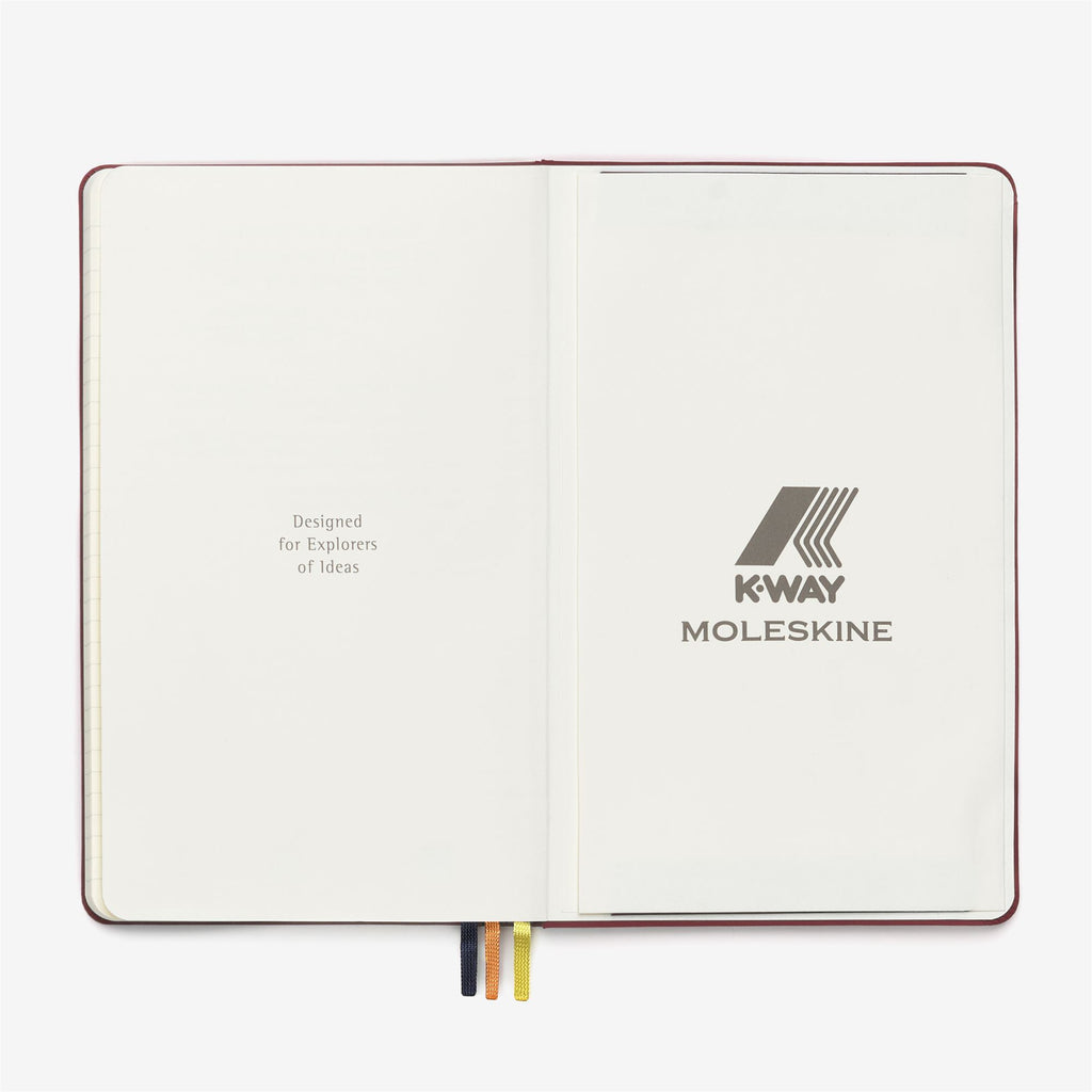 Notebook Unisex NOTEBOOK MOLESKINE FOR K-WAY Notebook RED SYRAH Dressed Back (jpg Rgb)		