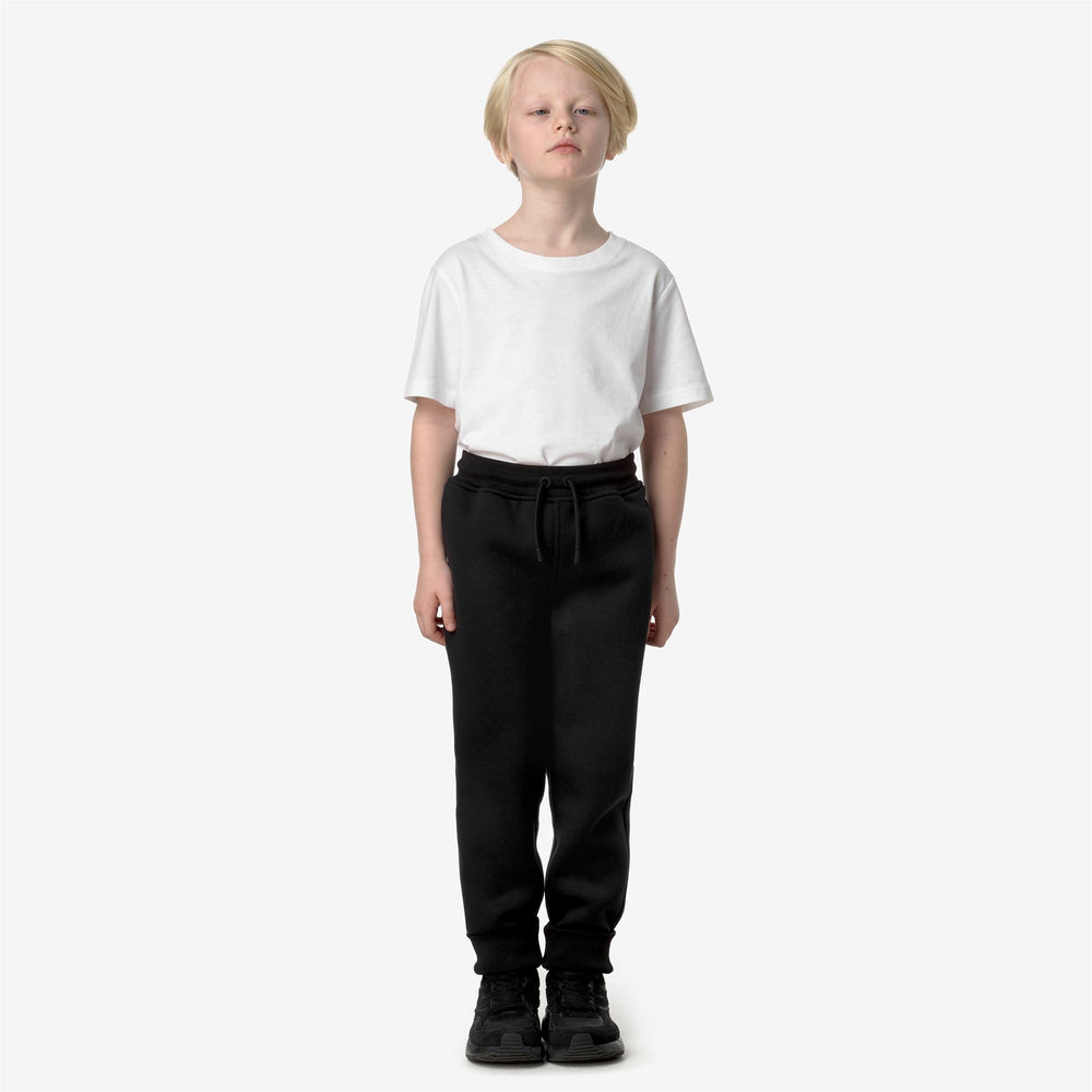 Black Grey Boys' Sporty Jogging Pants with Elastic Waist and Cuffs 02
