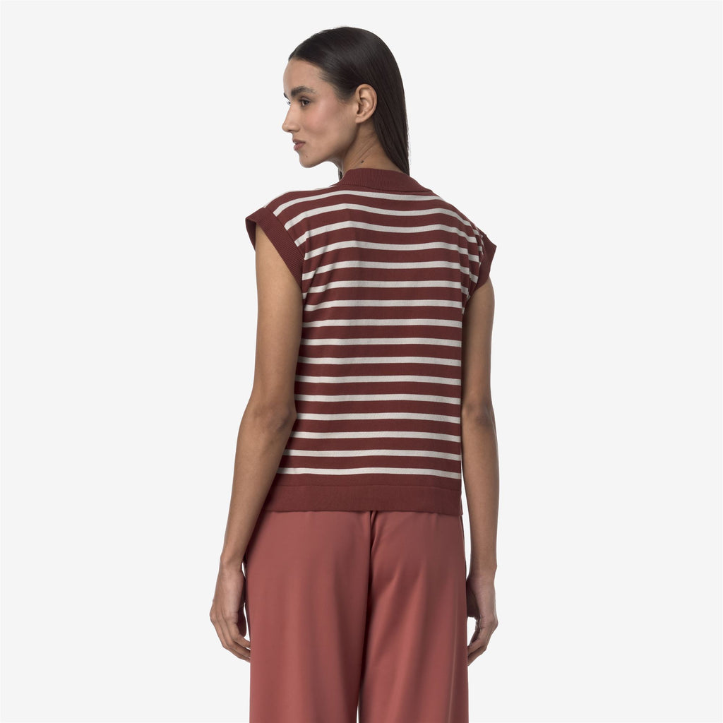 Knitwear_WOMAN_JENER STRIPES_Vest_Brown Fiery - BEIGE LT - Commercial 6