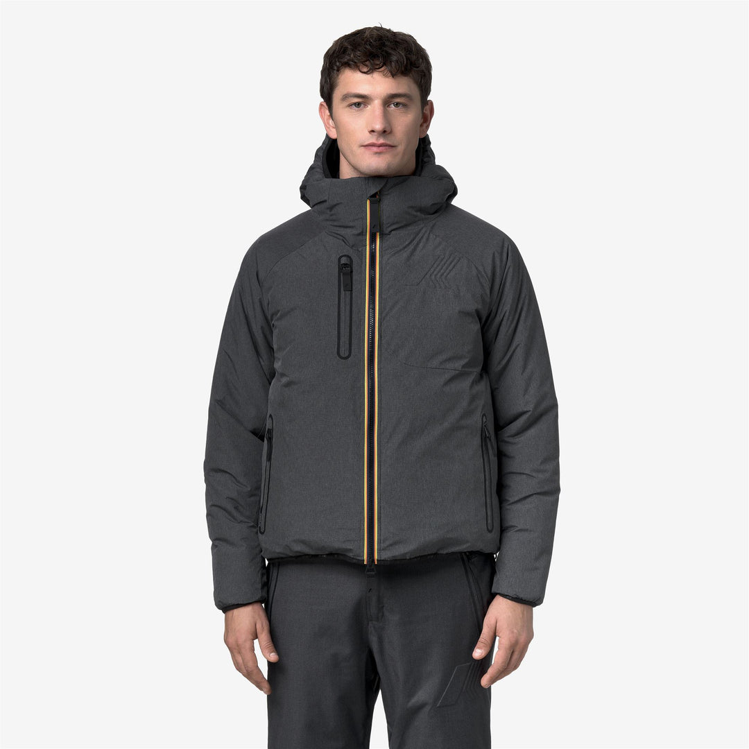 PARPAILLON Jackets Mid Man Grey Dark Micro Grid 01