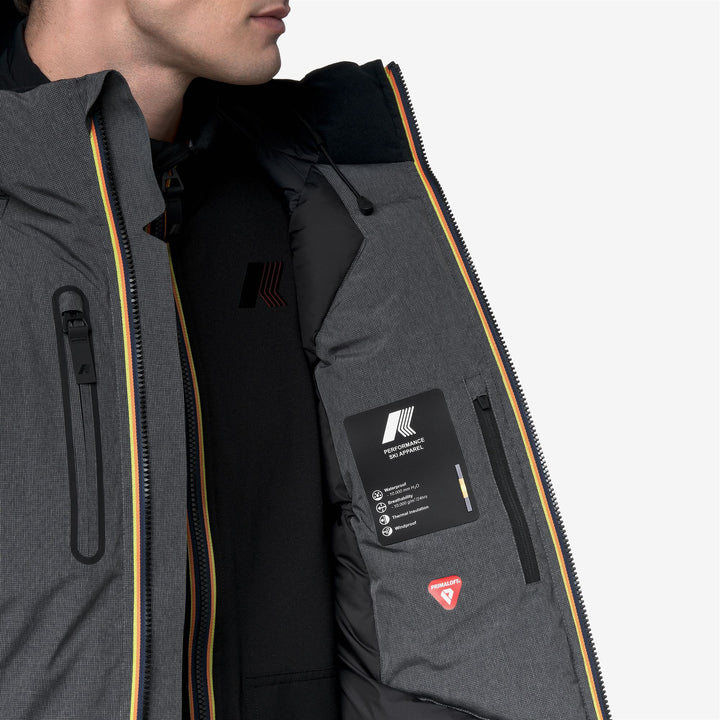 PARPAILLON Giacche Medio Uomo Grey Dark Micro Grid 4