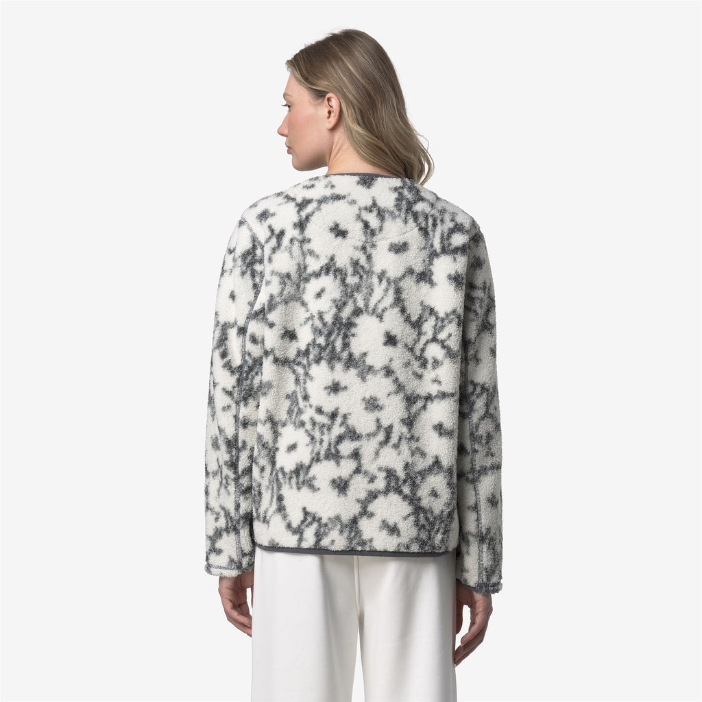 Fleece_UNISEX_ARISTIDE ORSETTO PRINT_Cardigan_Ecru-Grey Shadow Dk Flowers - Commercial 6