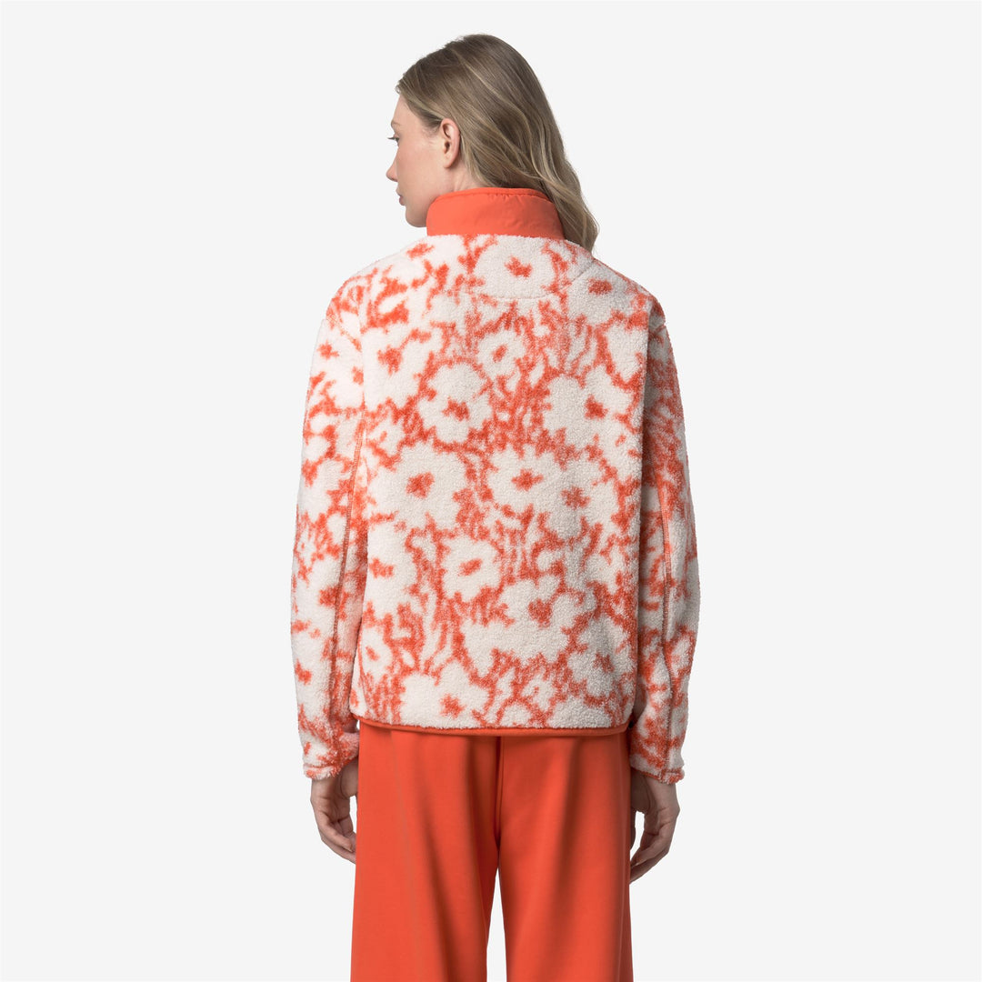 Ecru grey Women's Floral Print Fleece Pullover sweatshirt main