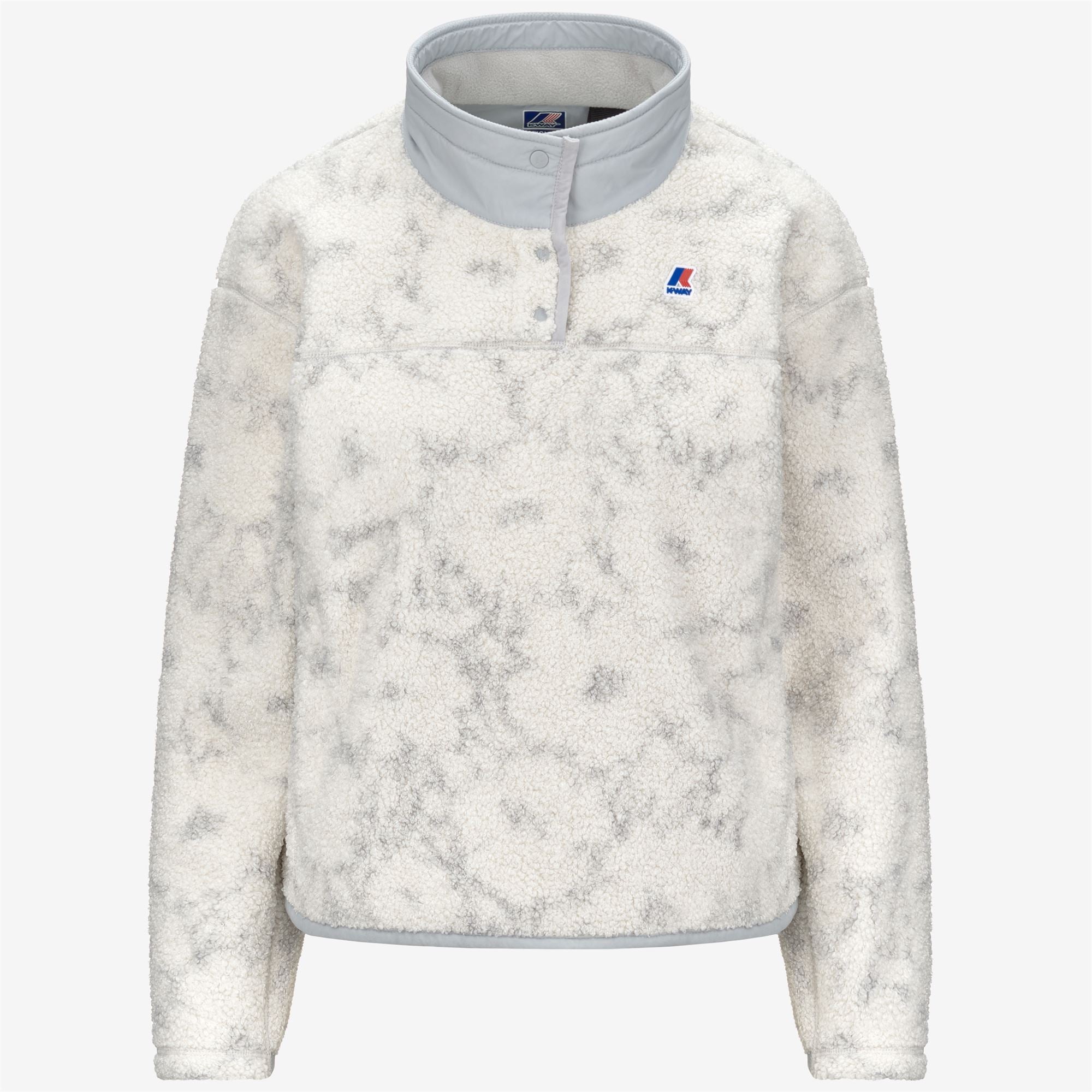 Fleece_WOMAN_BENEDICTE ORSETTO PRINT_Pull Over_Ecru-Grey Flowers - Commercial 1