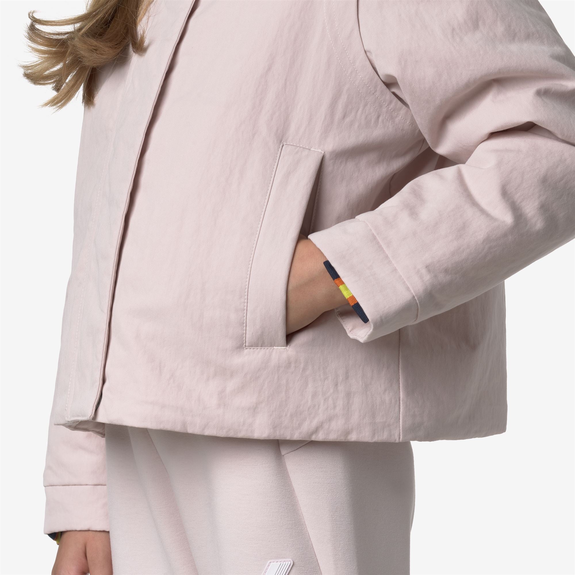 Jackets_GIRL_P. IDELLE COTTON FEEL_Short_Rose Hushed-White Fur - Black Olive - Commercial 7
