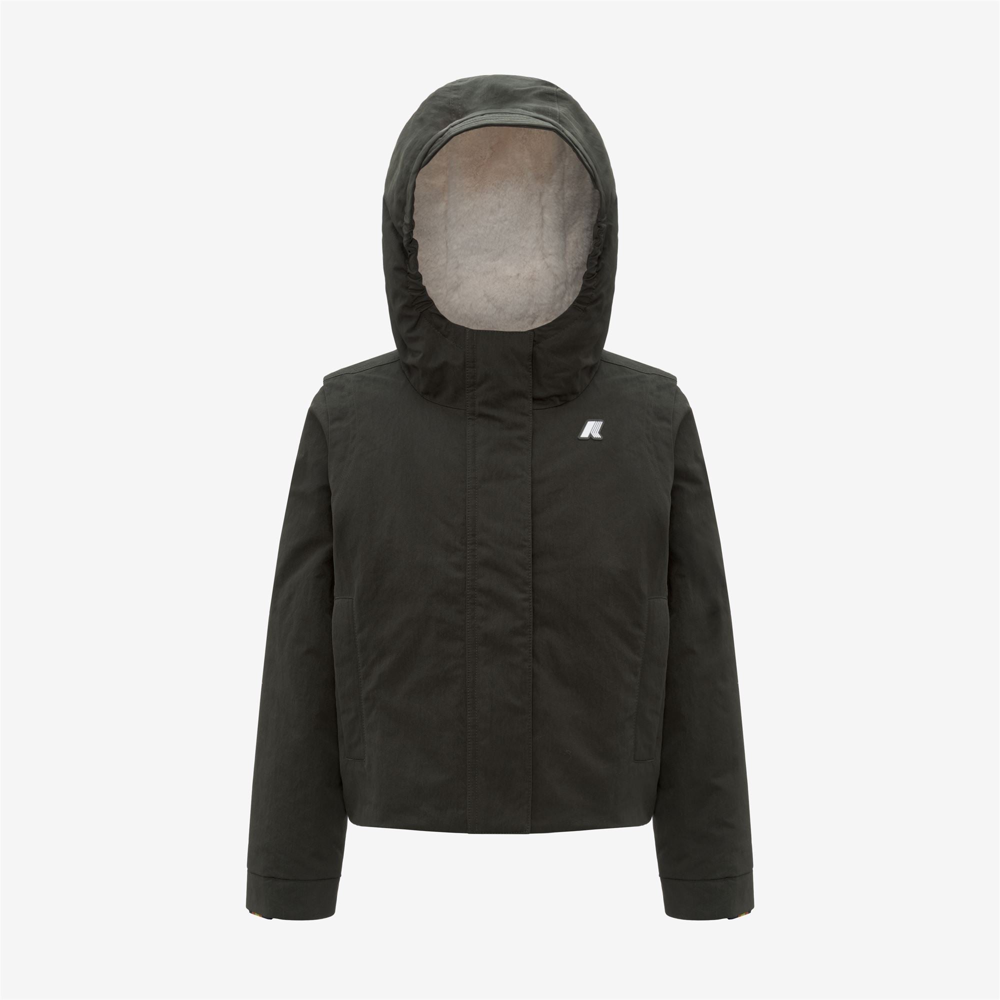 Jackets_GIRL_P. IDELLE COTTON FEEL_Short_GREEN BLACKISH  - White Gardenia - Commercial 1