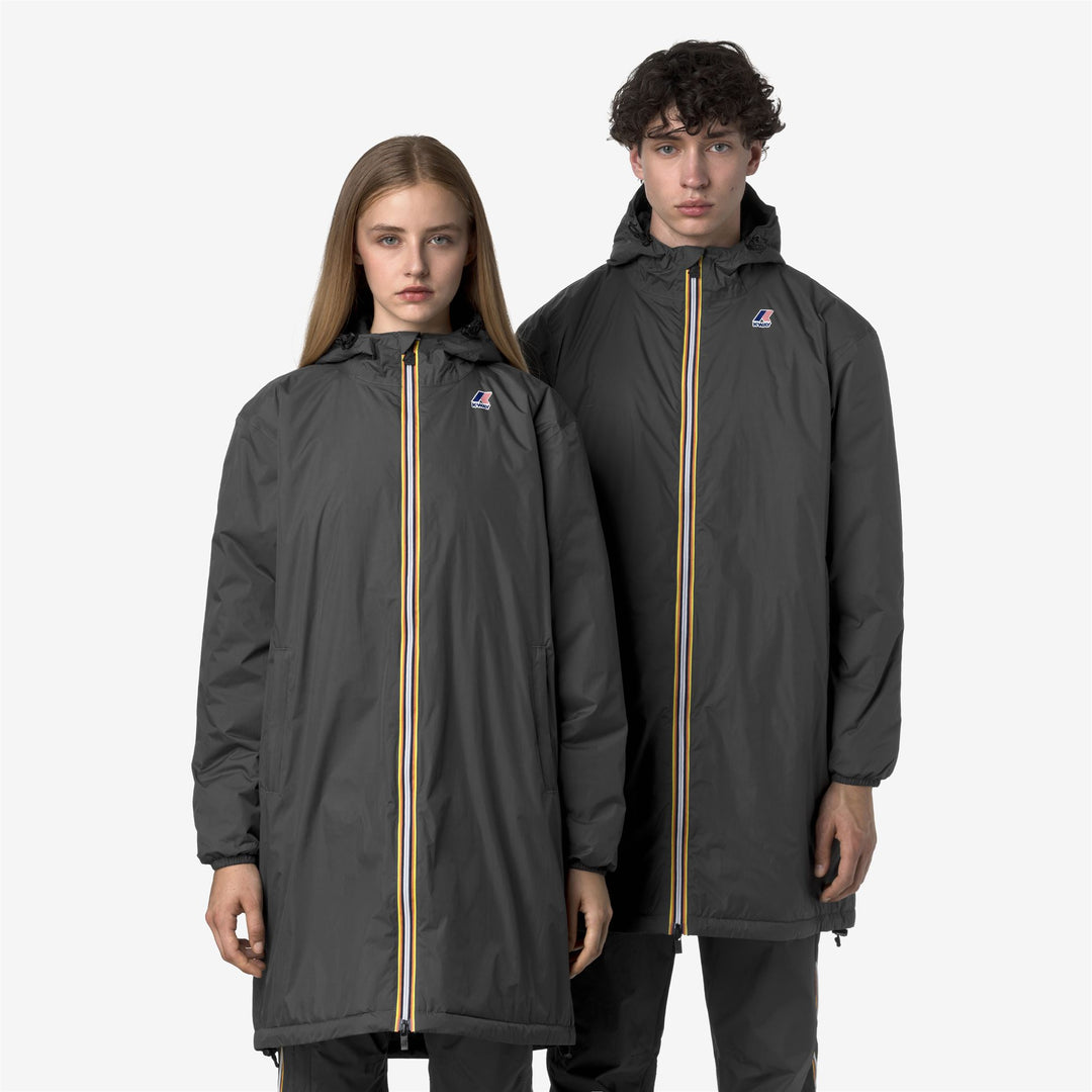 Impermeable unisex gris plegable de 3/4 de longitud con acolchado PrimaLoft main