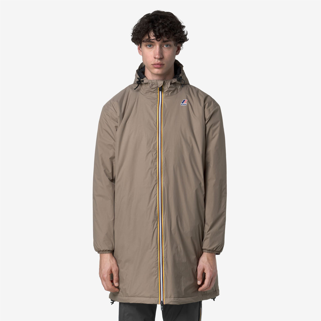 Chaqueta impermeable unisex beige de 3/4 de longitud con acolchado PrimaLoft main