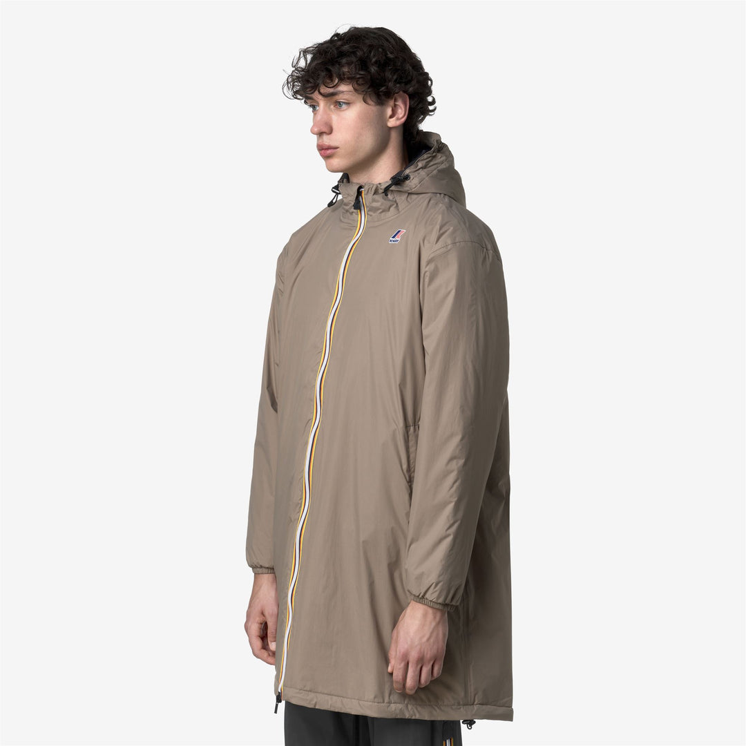 Chaqueta impermeable unisex beige de 3/4 de longitud con acolchado PrimaLoft main