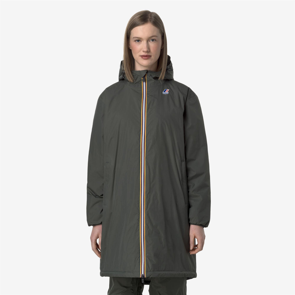 Jackets_UNISEX_LE VRAI 4.0 EIFFEL EAST WARM_3/4 Length_GREEN BLACKISH - Commercial 2