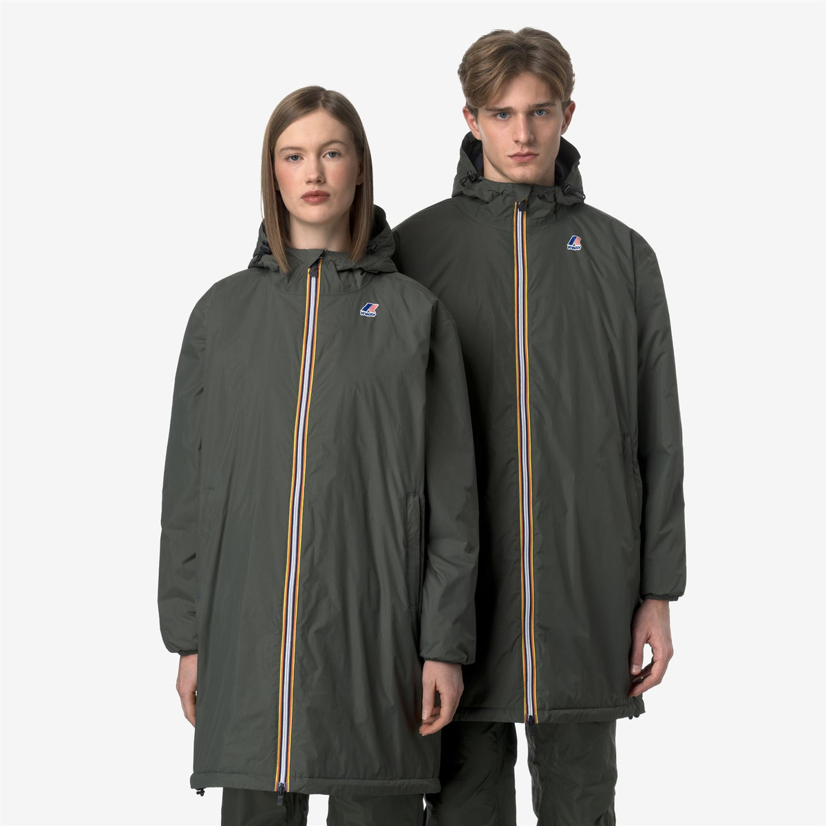 Jackets_UNISEX_LE VRAI 4.0 EIFFEL EAST WARM_3/4 Length_GREEN BLACKISH - Commercial 1