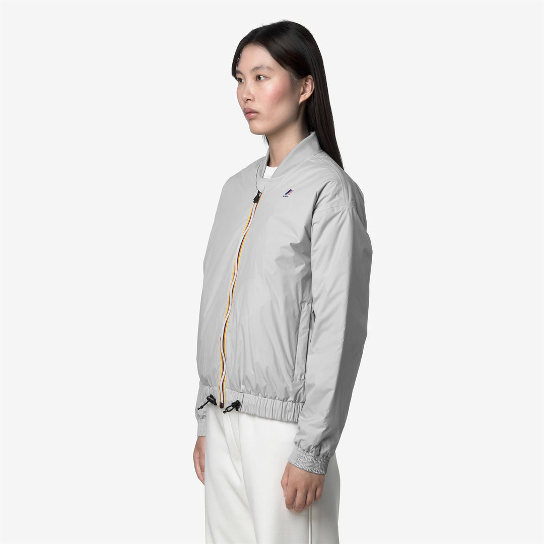 Chaqueta corta plegable gris para mujer con aislamiento PrimaLoft main