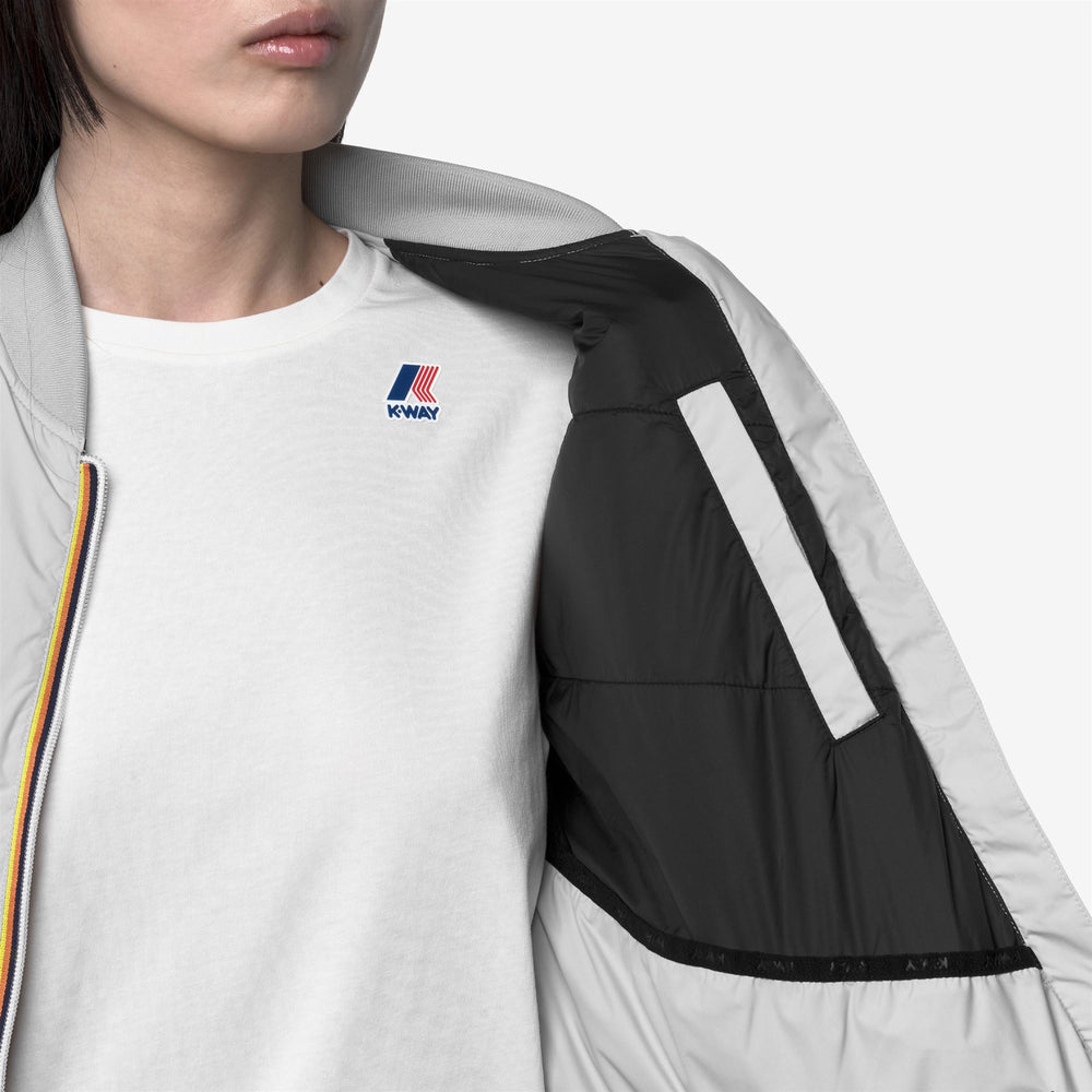 Grey Women's Short Packable Jacket with PrimaLoft Insulation 02