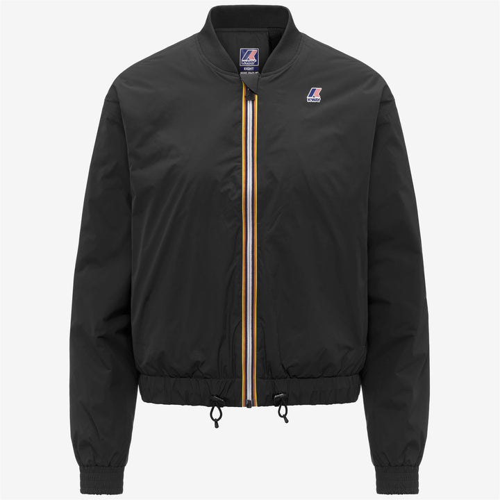 Chaqueta corta impermeable con aislamiento para mujer, color negro 1