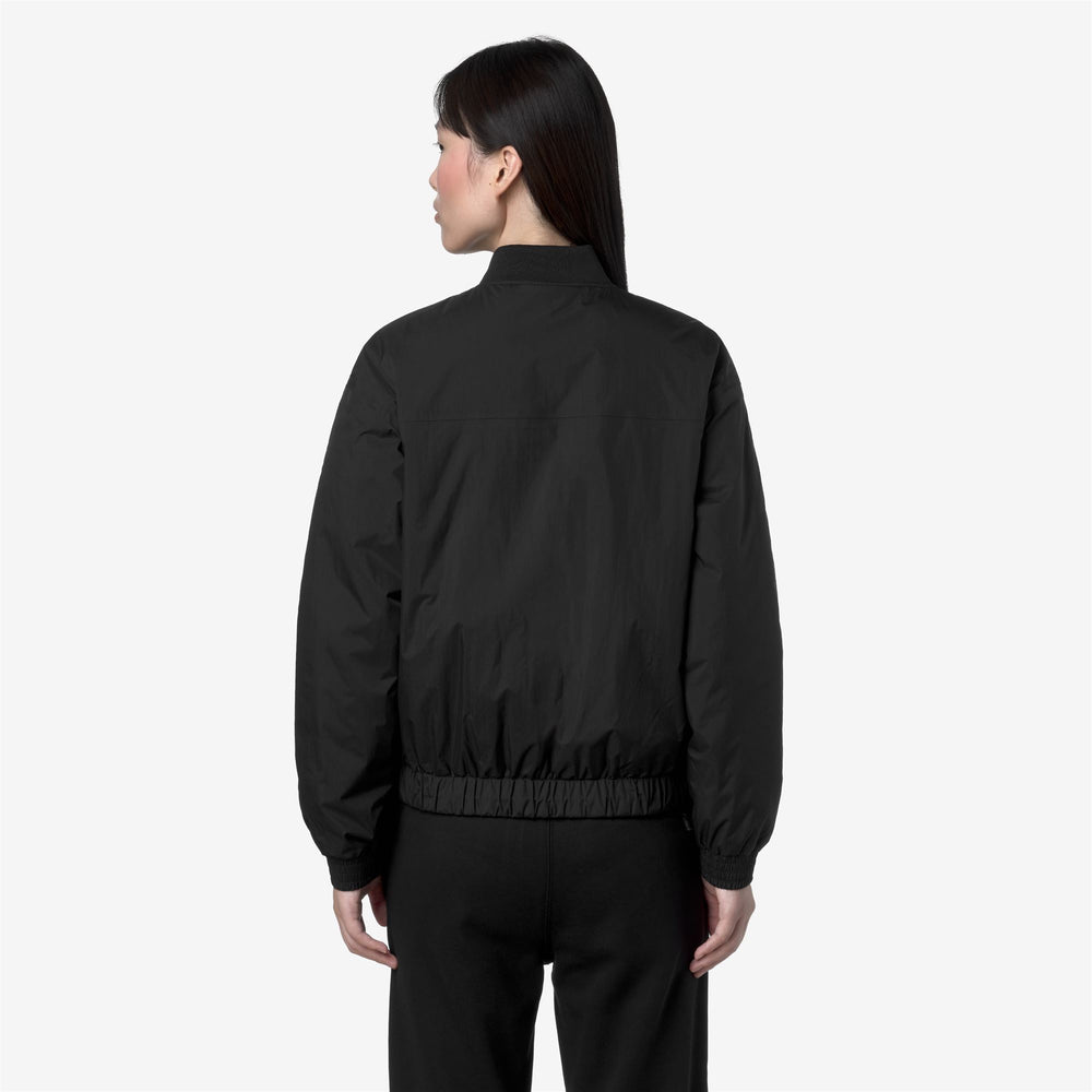 Black Women's Short Water-Resistant Jacket with Insulation 02