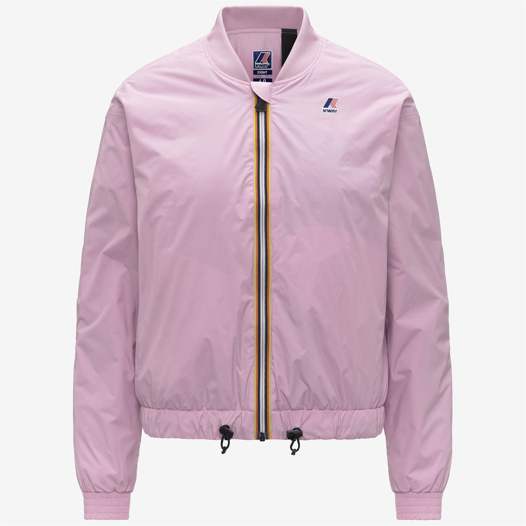 Chaqueta corta impermeable para mujer en color violeta con acolchado PrimaLoft 01