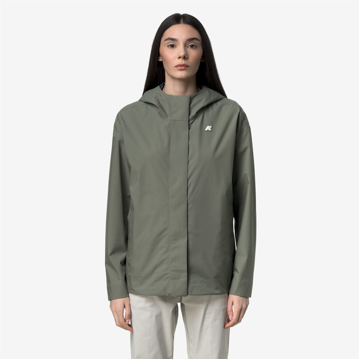 Jackets_Woman_ROSE STRETCH 2L_Short_Green Lichen - Commercial 4