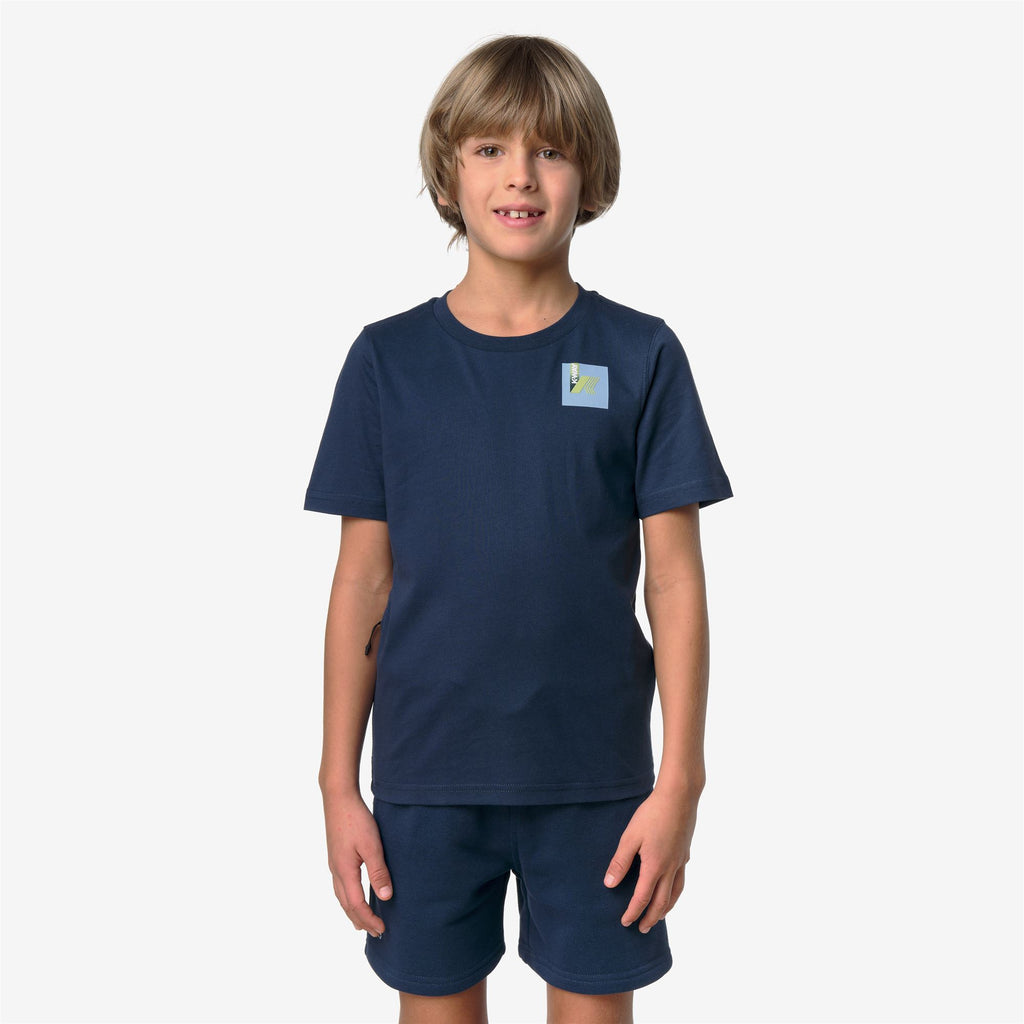T-Shirts & Top_KID UNISEX_P. LEONIDE COLORFUL SQUARE_T-Shirt_Blue Insignia - Blue Insignia - Commercial 4