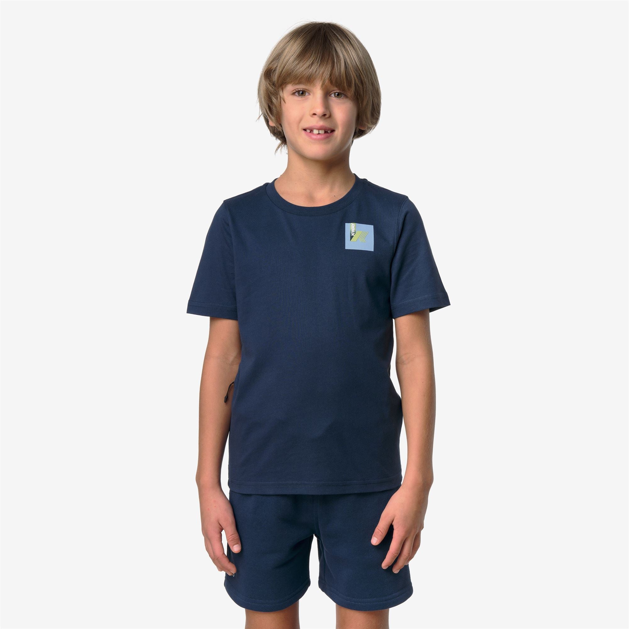 T-Shirts & Top_KID UNISEX_P. LEONIDE COLORFUL SQUARE_T-Shirt_Blue Insignia - Blue Insignia - Commercial 4