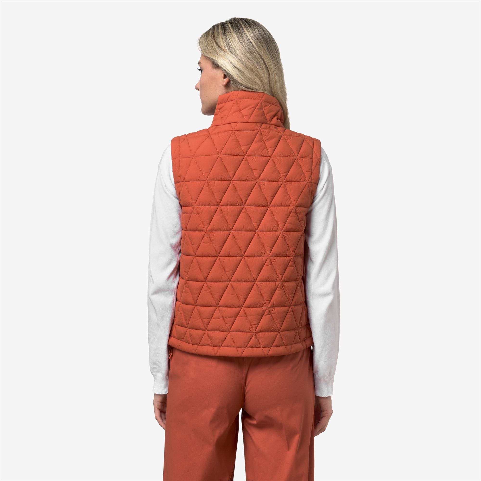 Jackets_Woman_SATINE DIAMOND QUILTED WARM_Vest_Orange Brownish - Commercial 6