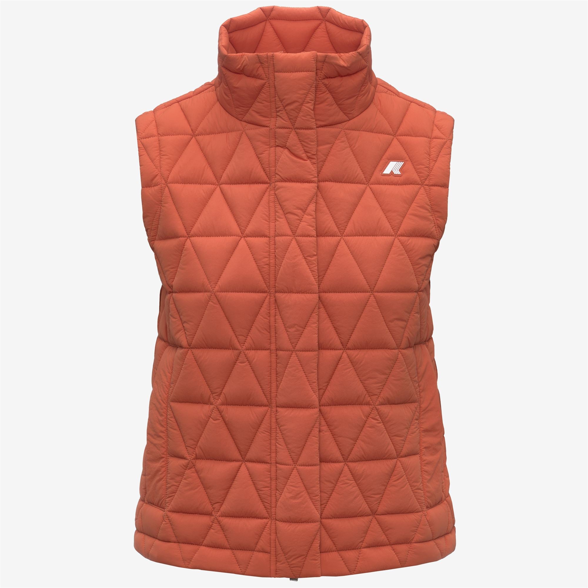 Jackets_Woman_SATINE DIAMOND QUILTED WARM_Vest_Orange Brownish - Commercial 1