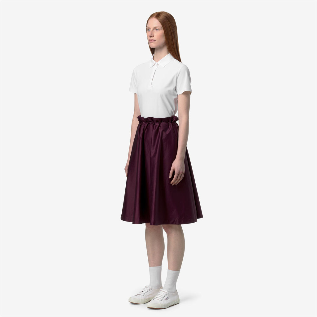 Skirts_Woman_GAELAL SHINY COTTON_Longuette_Violet Mauve Wine - Commercial 5