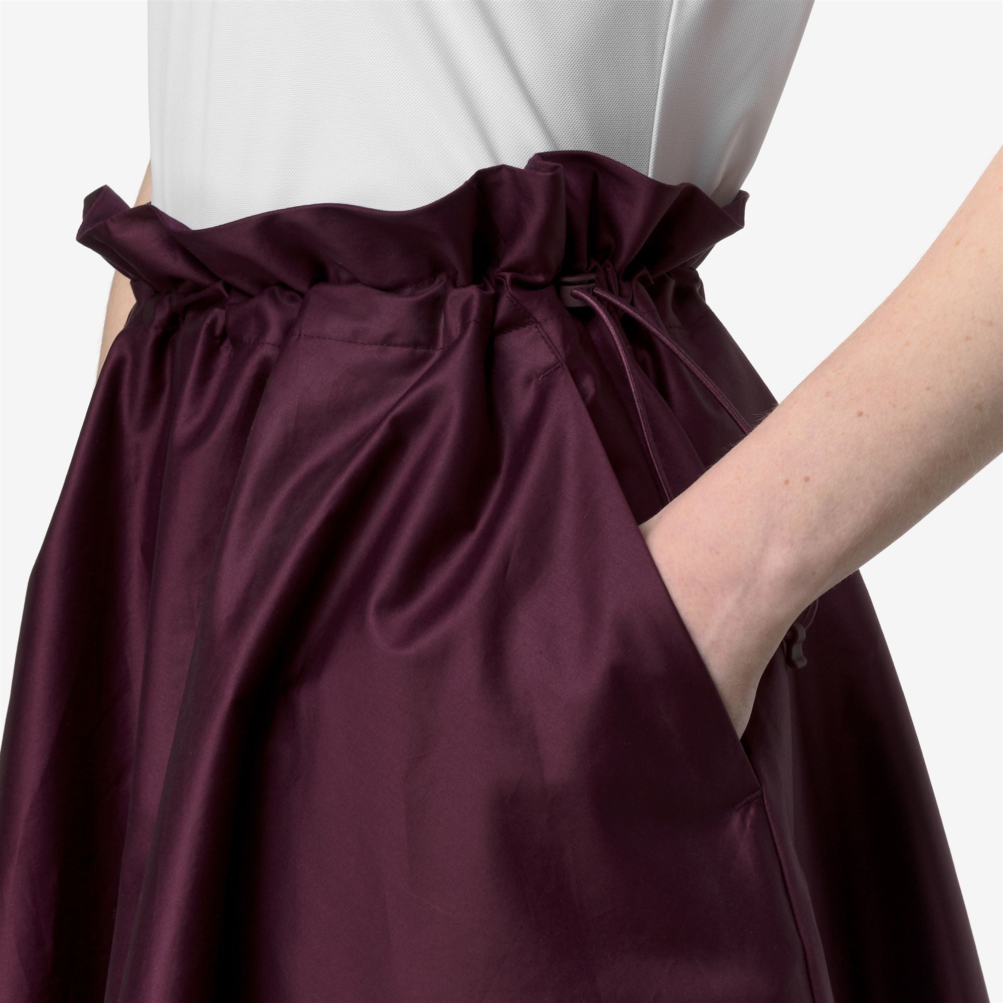 Skirts_Woman_GAELAL SHINY COTTON_Longuette_Violet Mauve Wine - Commercial 7