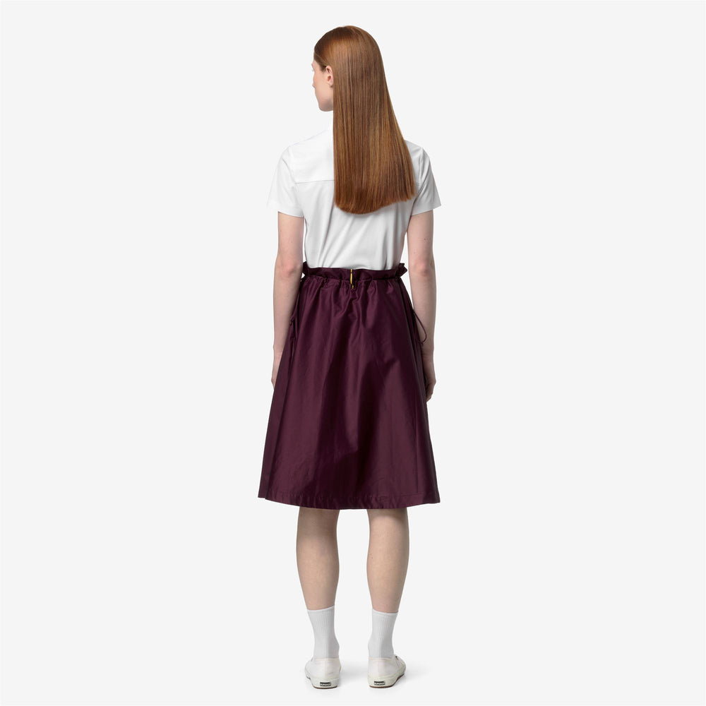 GAELAL SHINY COTTON Skirts Longuette Woman Violet Mauve Wine 02
