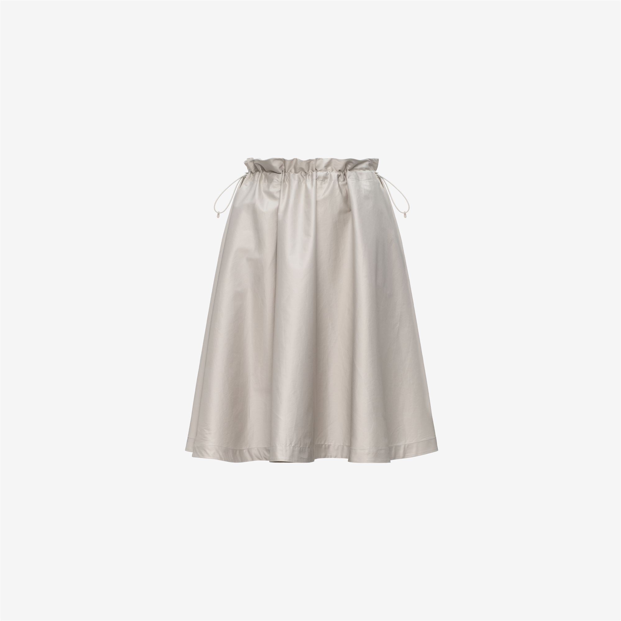Skirts_Woman_GAELAL SHINY COTTON_Longuette_BEIGE LT - Commercial 1