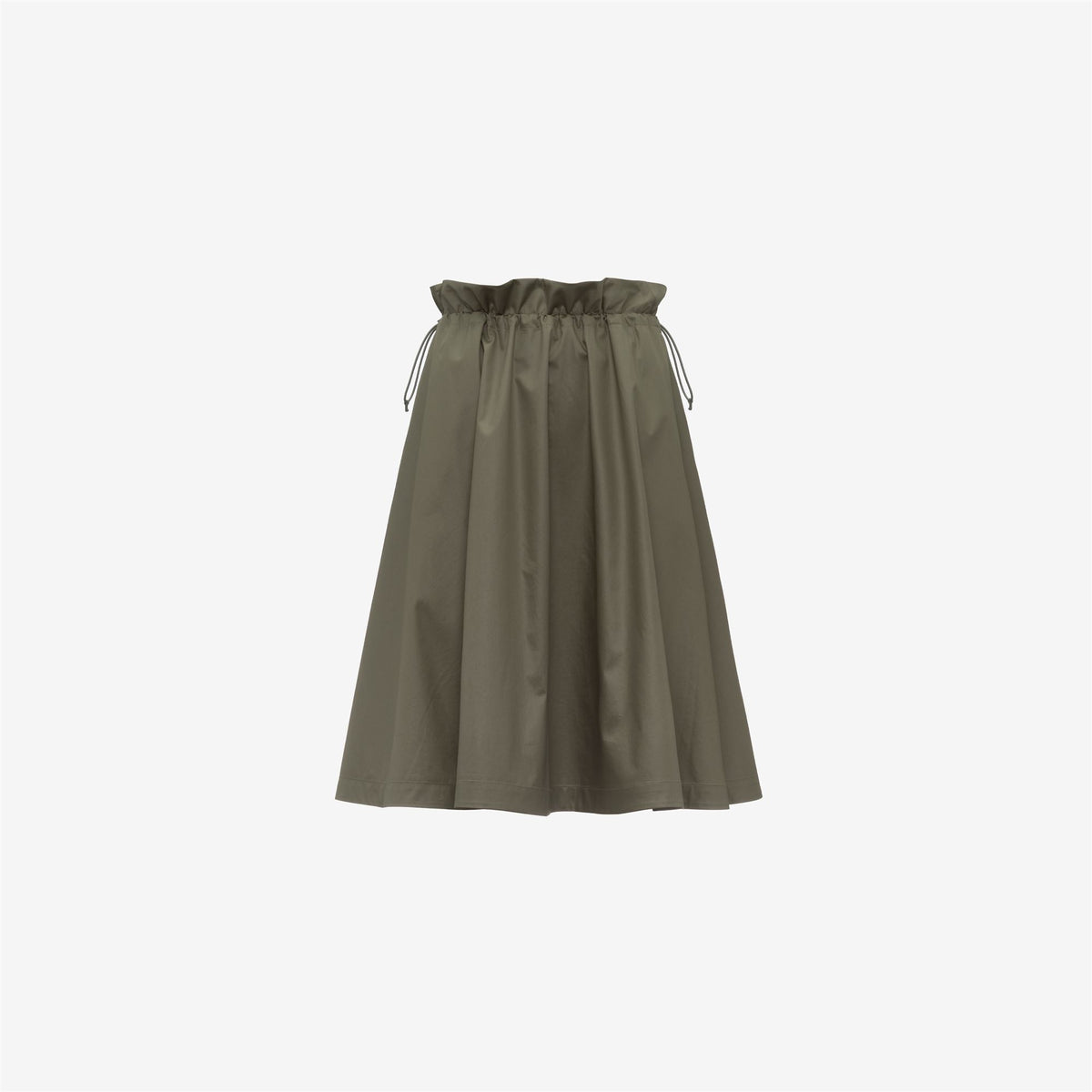 Skirts_Woman_GAELAL SHINY COTTON_Longuette_Green Lichen - Commercial 1