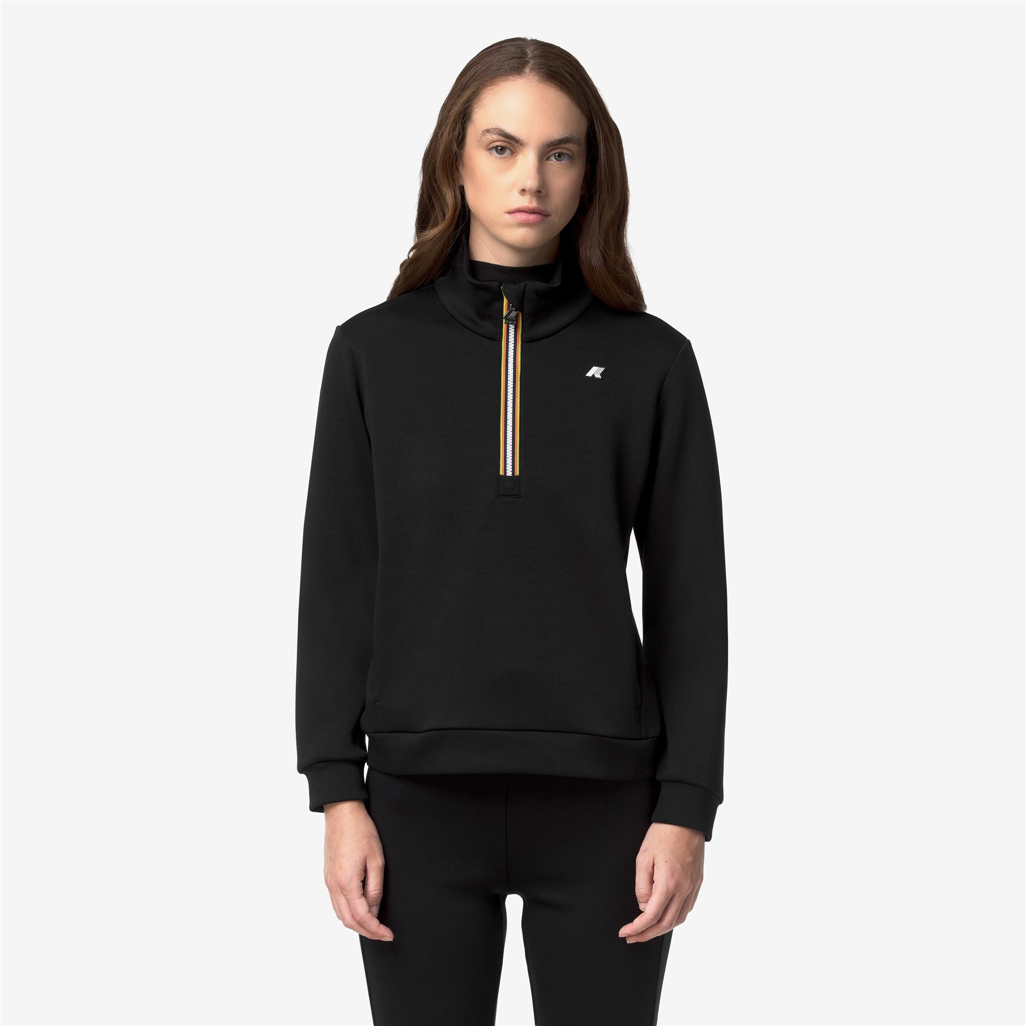 Fleece_Woman_LOWENA LIGHT SPACER_Pull Over_Black Pure - Black Pure - Commercial 4