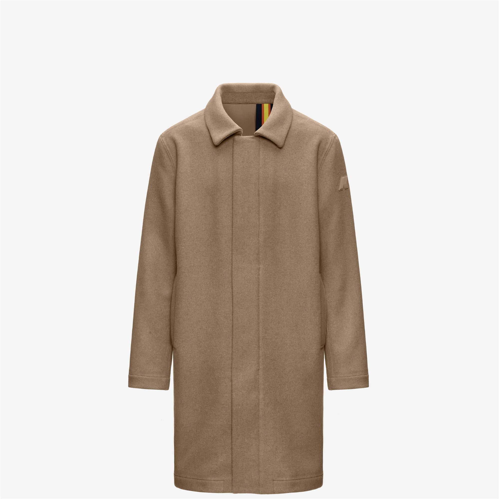 Jackets_Man_POIROL WOOL NYLON_3/4 Length_Beige Khaki - Blue Depth - Commercial 2